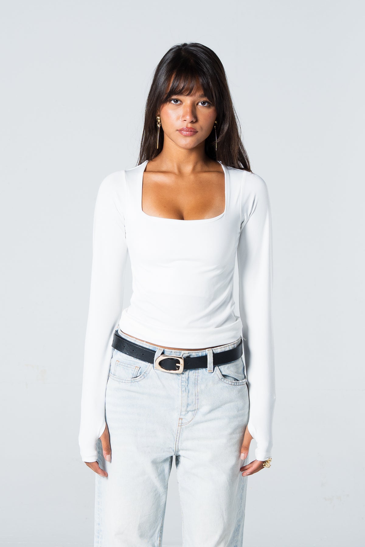 Blank Squared Long Sleeve Top