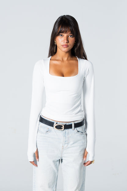 Blank Squared Long Sleeve Top
