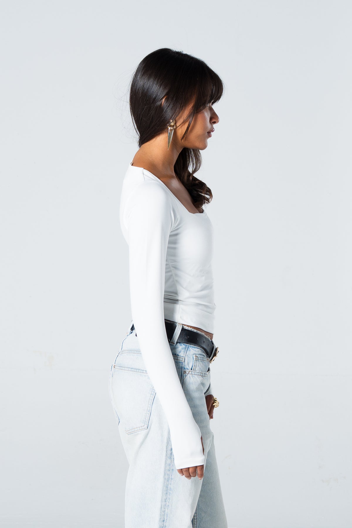 Blank Squared Long Sleeve Top