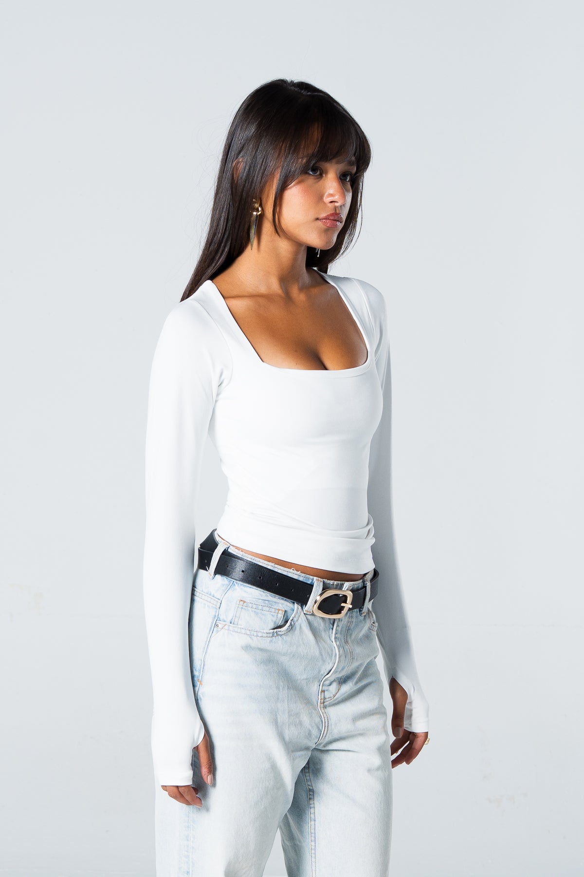 Blank Squared Long Sleeve Top