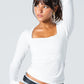 Blank Squared Long Sleeve Top