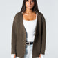 Blank Knitted Cardigan - Olive - #women