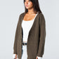 Blank Knitted Cardigan - Olive - #women