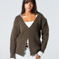 Blank Knitted Cardigan - Olive - #women