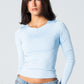Blank Zipper Long Sleeve Top