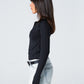 Blank Zipper Long Sleeve Top