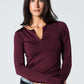 Blank Zipper Long Sleeve Top