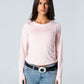 Blank Round Long Sleeve Top