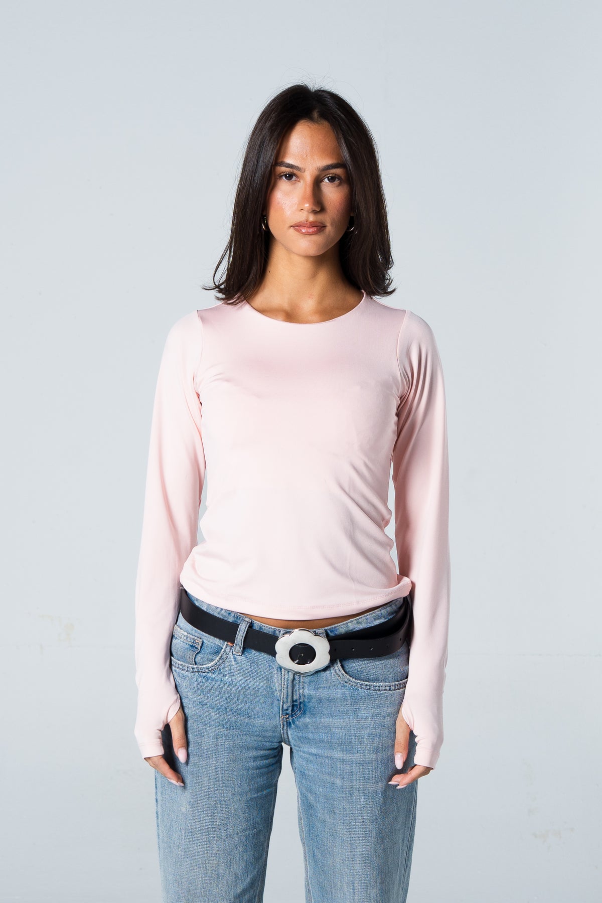 Blank Round Long Sleeve Top