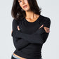 Blank Round Long Sleeve Top