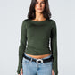 Blank Round Long Sleeve Top