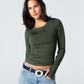 Blank Round Long Sleeve Top