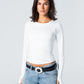 Blank Round Long Sleeve Top