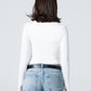 Blank Round Long Sleeve Top