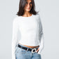 Blank Round Long Sleeve Top