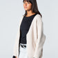 Blank Knitted Cardigan - Beige - #women