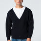 Blank Knitted Cardigan - Black - #men