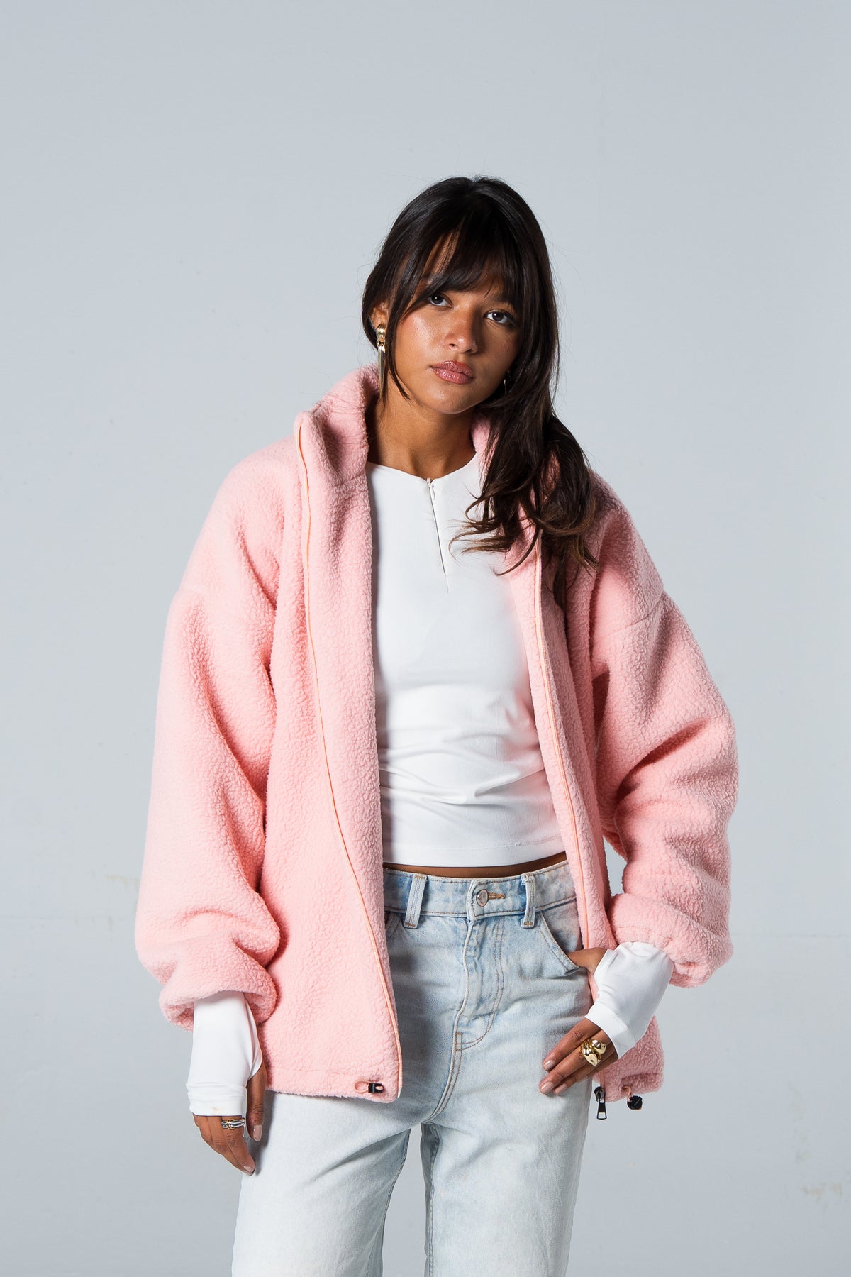 Blank Women Fleece Jacket