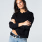 Blank Knitted Polo - Black - #women