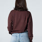Blank Henley Knitted Sweater - Brown - #women