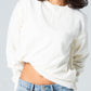 Blank Henley Knitted Sweater - White - #women