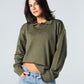 Blank Knitted Polo - Olive - #women