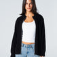 Blank Knitted Jacket - Black - #women