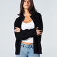 Blank Knitted Jacket - Black - #women