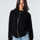 Blank Knitted Jacket - Black - #women