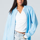 Blank Knitted Jacket - Baby Blue - #women