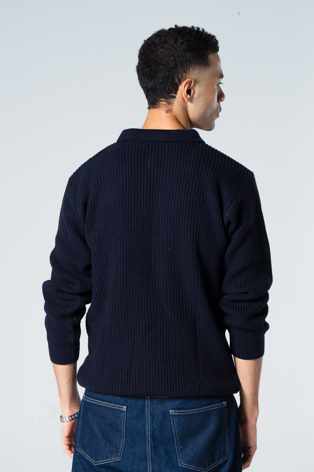 Blank Knitted Quarter Zip