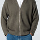 Blank Knitted Jacket - Olive - #men
