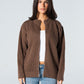 Blank Knitted Jacket - Brown - #women