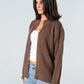 Blank Knitted Jacket - Brown - #women