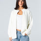 Blank Knitted Jacket - White - #women