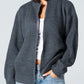 Blank Knitted Jacket - Grey - #women