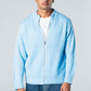 Blank Knitted Jacket - Baby Blue - #men