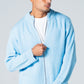 Blank Knitted Jacket - Baby Blue - #men