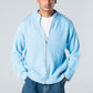 Blank Knitted Jacket - Baby Blue - #men