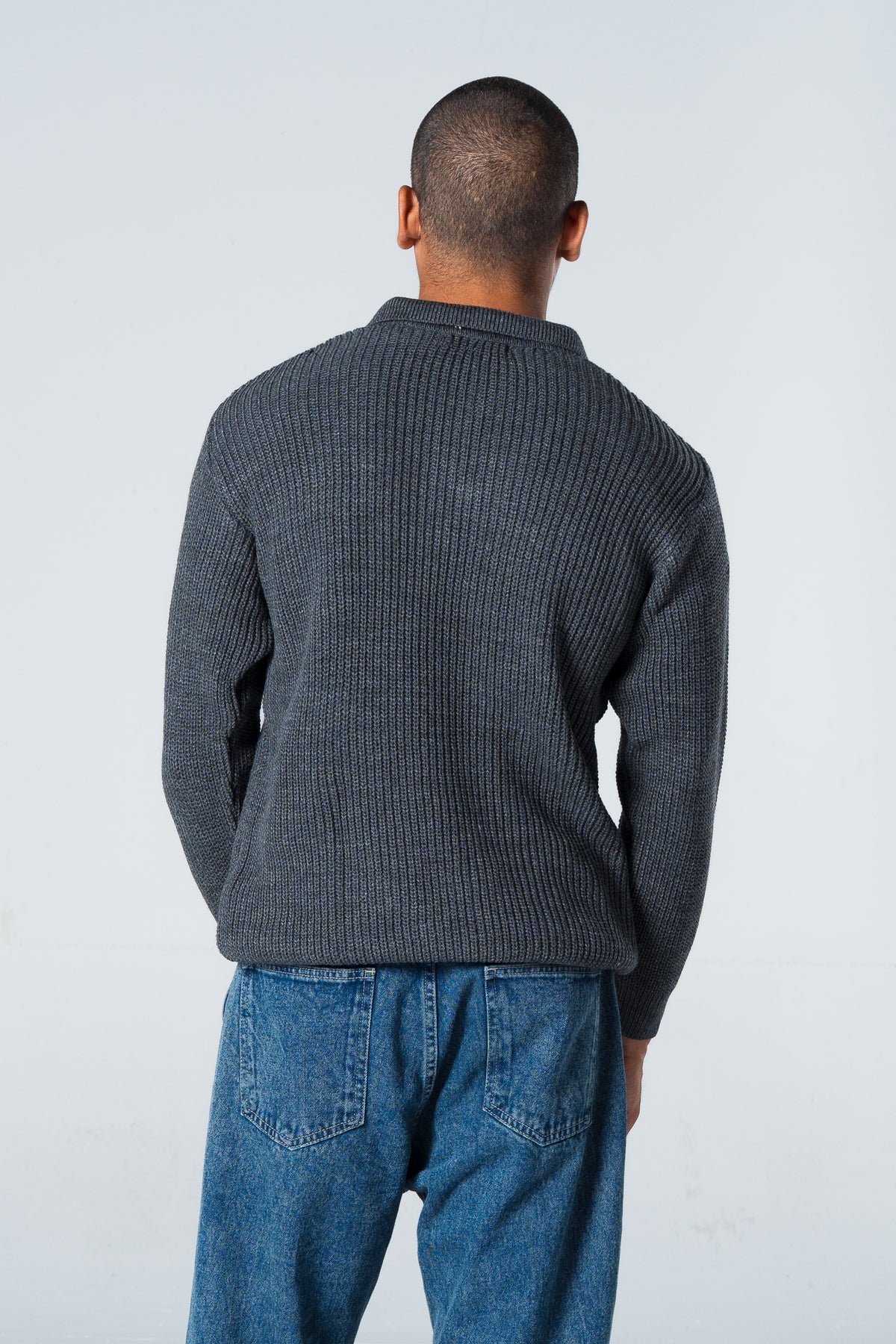 Blank Knitted Quarter Zip