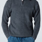Blank Knitted Quarter Zip