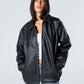 Blank Leather Jacket - Black - #women