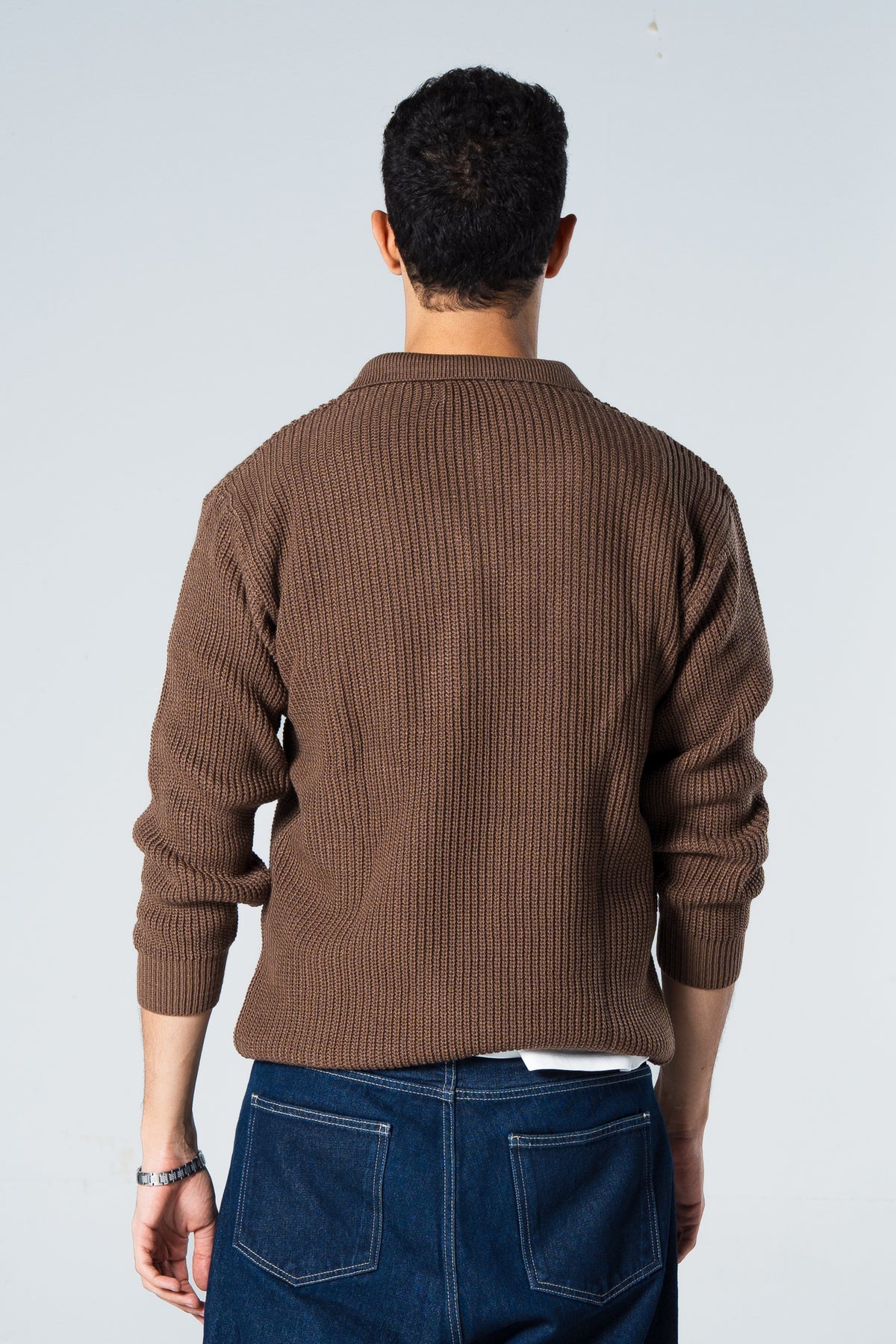 Blank Knitted Quarter Zip