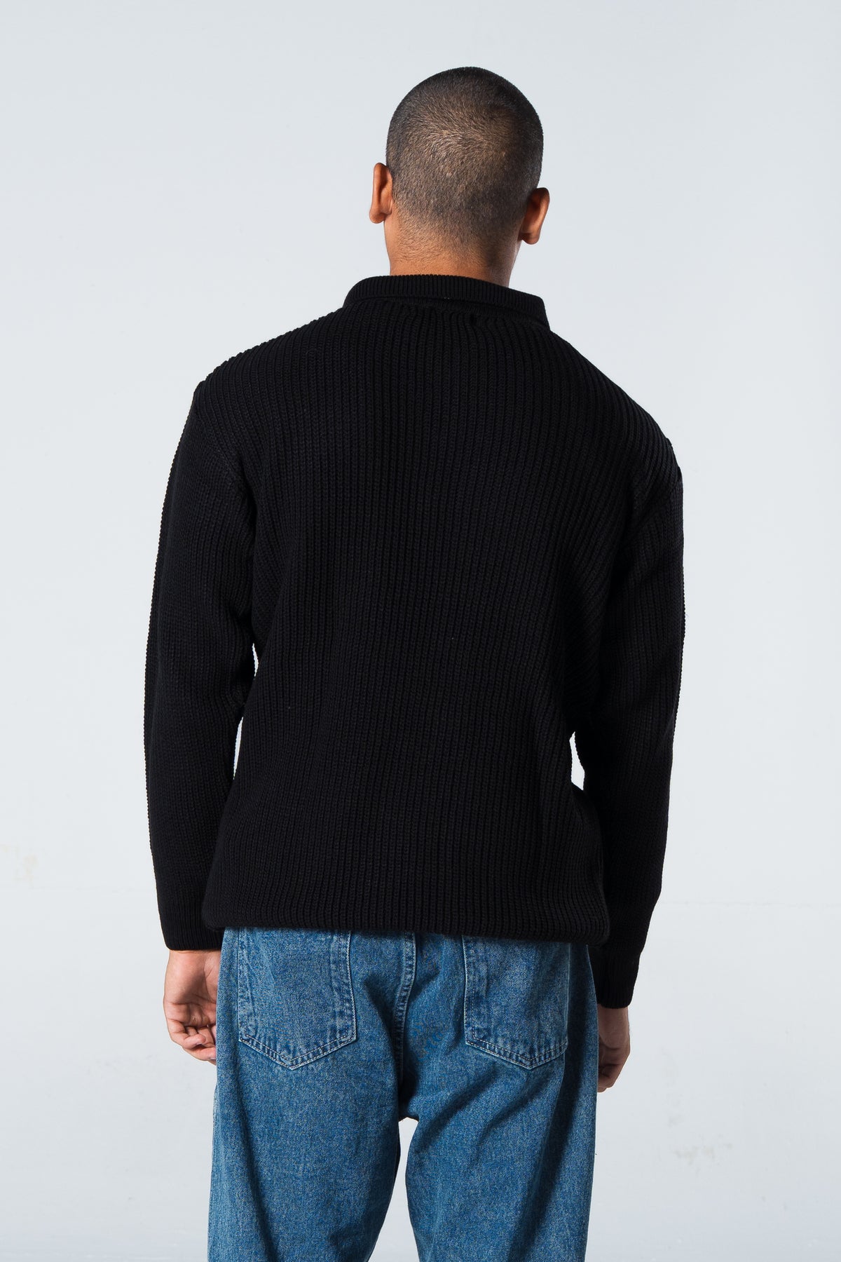 Blank Knitted Quarter Zip