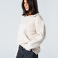 Blank Knitted Pullover - Beige - #women