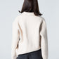 Blank Knitted Pullover - Beige - #women