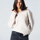 Blank Knitted Pullover - Beige - #women