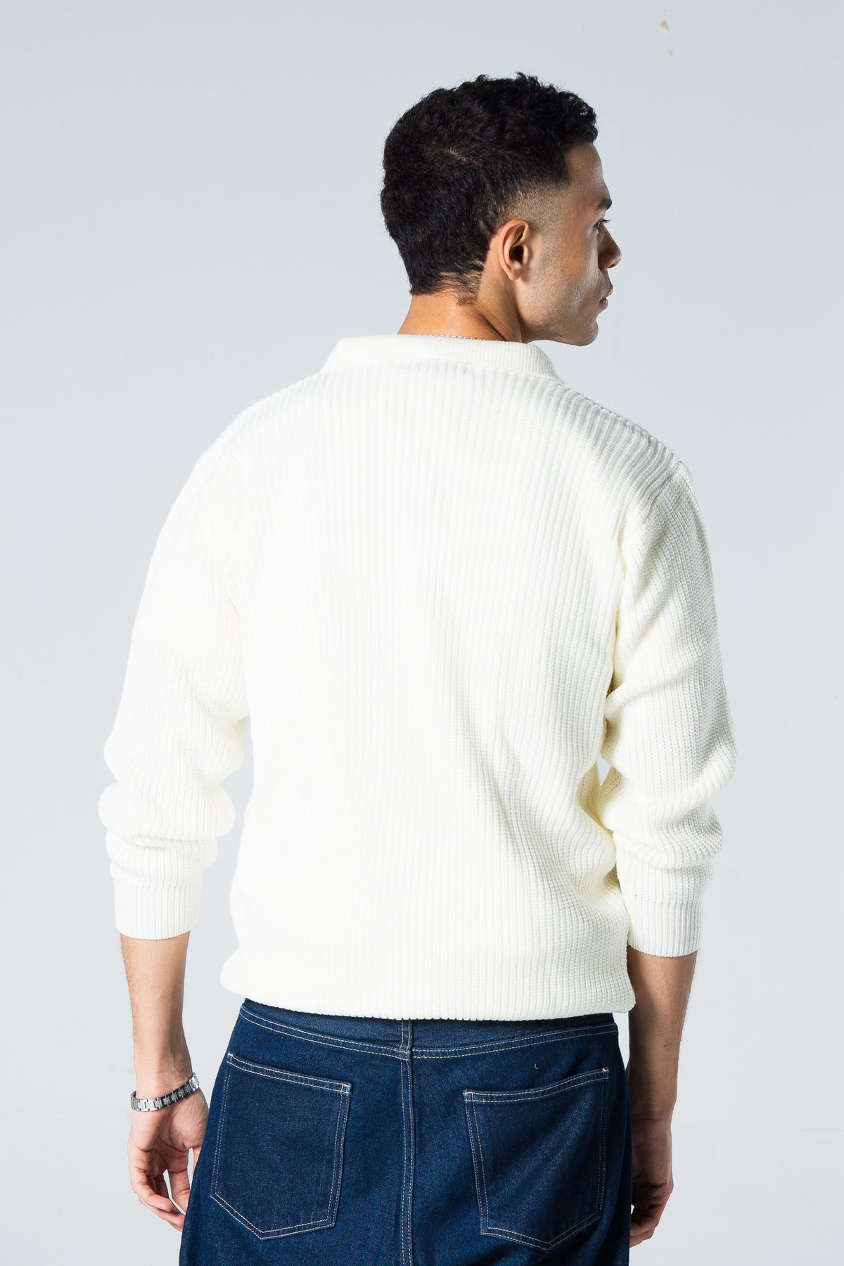 Blank Knitted Quarter Zip