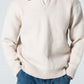 Blank Knitted Pullover - Beige - #men