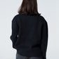 Blank Knitted Pullover - Black - #women